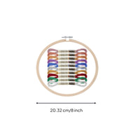 Embroidery Hoop with Thread Smooth Wooden Embroidery Hoop Easy to Use for Beginners