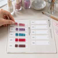 Japanese Style 5-Color Acrylic Nail Art Display Board with Tips