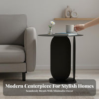 Dual-panelPanel Base Table Modern Design Nightstand Minimalist Design