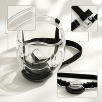 Transparent Safeguarding Face Mask Padded Clear Training Mask Impact-Resistant Face Guard with Adjustable Strap Long-Lasting for Combat Sports Artists, Athletes, Sparring, Gym