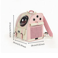 Cat Backpack Carrier with Bubble Window Transparent Cat Backpack with Window Breathable Ventilated for Cats, Outdoor, Hiking