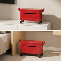 Multi-functional Household Power Strip Storage Box with Wheels, Double-Layer Desktop Cable Organizer for Living Room