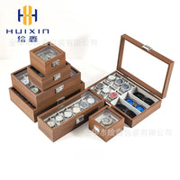 Walnut Wood Watch Storage Gift Box with Display Case