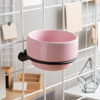 Ceramic Bird Feeder and Anti-Spill Bird Feeder for Pet Bird, Hanging Bird Feeder with Hook, Parrot Feeder Bowl Ceramic Bird Cage Accessories