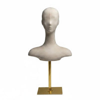 Mannequin Head Bust Realistic Look Mannequin Torso Head Stable Base Beauty Accessory for Store Owners, Hairdressers