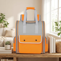 Cat Backpack and Dog Backpack, Portable Pet Bag with Side Pockets and Top Opening, Large Capacity Breathable Pet Carrier for Travel Hiking