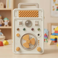 Child-Centered Busy Board with Fan Interactive Switch Board Toy Sensory Educational for Toddlers, Preschoolers, Kids, Home