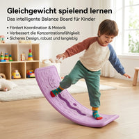 Curved Balance Board, Anti-Slip Wobble Board for Adults & Teens, Coordination & Concentration, Up to 100 kg
