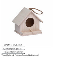Parrot Breeding Box Natural Wood Hanging Bird Nest Sturdy for Lovebirds