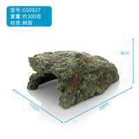 Reptile Hide Cave with Basking Platform for Turtle Tank