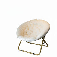 Padded moon Chair Foldable Design Folding moon Chair Space-Saving Ergonomic Comfort for Teens, Balcony, Bedroom, Living Room