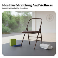 Foldable Iyengar Mind-Body Practice Chair Sturdy Construction Mind-Body Practice Inversion Chair Heavy Duty Fitness Equipment High Load-Bearing for Yogis
