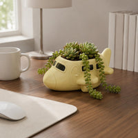 Aircraft Flower Pot Creative Design Cute Succulent Pot Gift Idea for Study Room