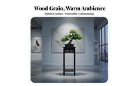 Chinese Design Ornate Pot Stand Floor-Standing Tall Plant Pedestal Minimalist Design Home Furnishing Stable Structure for Admirers of Traditional Furniture, Gardeners, Living Room, Entryway, Hallway, Balcony