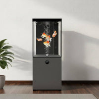 Aquarium with Cabinet Tall Floor Standing Aquarium Rectangular Aquatic Habitat for Aquarists, Fishkeepers, Living Room, Home