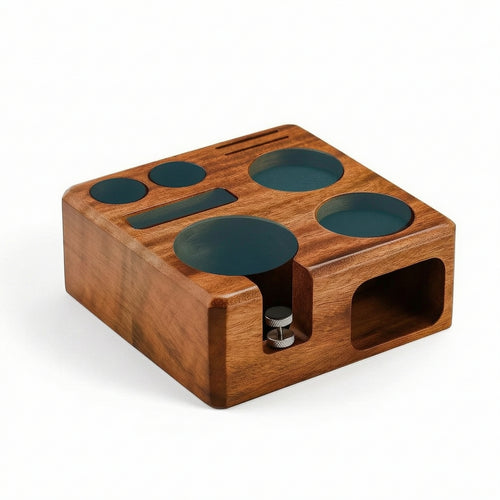 Coffee Tamping Station Multi-Slot Coffee Tamper Holder Polished for Baristas