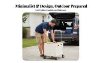 Collapsible Box Trolley Lightweight Foldable Trolley with Table Lid