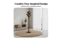 unrestrictedstanding Treedesign Coat Rack Floor-Standing Tree-Shaped Clothes Holder Multi-Hook Garment Stand Space-Saving for Families, Homeowners, Office Workers, Entryway, Hallway, Bedroom, Living Room
