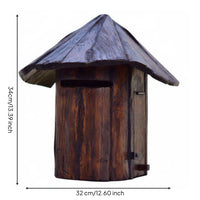 Wooden House Mailbox Rainproof Retro Mailbox Country Design