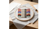 Embroidery Hoop with Thread Smooth Wooden Embroidery Hoop Easy to Use for Beginners