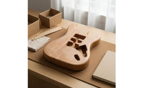 Wood Guitar Body Blank Sanded Smooth Shaped Electric Guitar Body HSH Style for Home Assembly