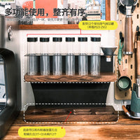 啡象咖啡豆试管展示架实木收纳架豆玻璃分装试管闻香瓶带排气阀