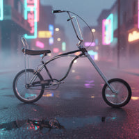 Chrome-Plated Cycle Front Fork with Twin-Leg Design Extra-Long Chopper Fork Straight Vintage for Hobbyists, Custom Cruiser Builds