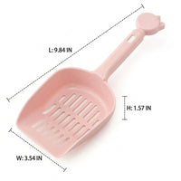 Litter Sifter with Slotted Sieve, Thickened Sand Sifter for Cleaning Used Litter, Hollowed Out Handle for Cats and Kittens