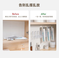 安隅镜柜洗面奶收纳架牙膏夹护手霜壁挂架护肤品化妆品浴室置物架 牙膏洗面奶收纳架-2个