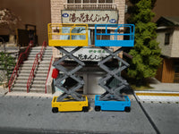 EZ 1/64高空作业车 剪式高空平台模型 微缩场景摆件