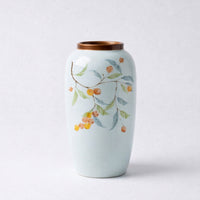 Hand-Painted Ceramic Vase, Pastoral Style