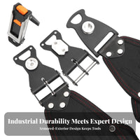 Rigid-Exterior Waist Tool Pouch With | 1680D Nylon, Reinforced Structured Body, Belt Tool Pouch with Pockets, for worksite