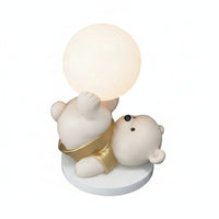 Bear Night Light Tabletop Bear Ornament with Lamp Cute for Bedside Table, Desk