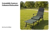 Reclining Fishing Chair Portable Fishing Lounge Chair Foldable Outdoor Seat for Fishermen