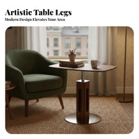 Height-Adjustable C-Table Slides Under Sofa Household Furniture Vintage Inspired Sturdy Construction for Home Office Workers