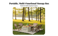 Folding Camp Box with Tabletop Lid Multi-Functional for Campers, Car Owners