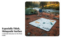 Waterproof Foldable Picnic Mat Moisture-Proof Quilted Cartoon Mat Thickened Outdoor Gear Portable for Picnickers, Families, Camping, Picnics, Beach, Travel