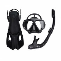 Anti-Choke Full Dry Snorkel Set Adjustable Fins Diving Mask Snorkel Fin Set Crystal Clear View Water Sports Gear Long-Lasting for Swimming