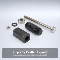 Machined Metal Fuel Injector Removal Tool High Hardness Steel Injector Puller Kit Rust Resistant Threaded Puller Tool Set Non-Slip Handle for Engine Mechanics, Repair Technicians