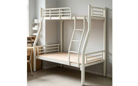 Space-Saving Mother-and-Child Bunk Bed Heavy-Duty Metal Bunk Bed with Ladder Stable Furniture No Box Spring Needed for Families, Kids, Teens, Bedroom, Dormitory