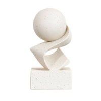 Tabletop Sculpture Minimalist Sculpture with Base Matte Figurine for Living Room, Entryway