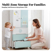 configurable Cube Organizer Large Capacity Storage Cabinet Cartoon Pattern for Babies