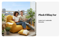 2-Seater Frameless Sofa Comfortable Indoor Seating Ergonomic Ergonomic Cushioning SkinComfortable for Apartment Dwellers