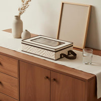 Cutlery Storage Box Portable Textile Flatware Organizer Easy to Clean Silverware Storage Case for Kitchen, Pantry