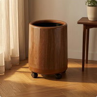 Wood-Grain Trash Can Easy to Clean Wood Grain Trash Can Long-Lasting for Home