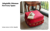 Round Tufted Floor Pillow additional Comfort Round Pouf Seat Good resilience for Readers
