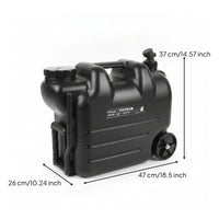 Screw-on Cap Outdoor Gear Rolling Water Container Wheeled Camping Water Container with Wheels Carry Handle for Travel