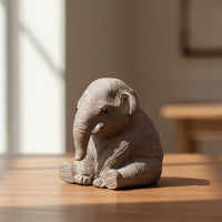 Elephant Tea Pet Miniature Elephant Figurine Small for Desk, Collectors