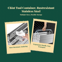 Foldable 3-tier stainless toolbox
