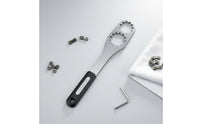 11T/12T Compatible Cassette Holding Wrench Non-Slip Handle Flywheel Removal Tool Stainless Steel Mountain Bike Repair Tool Laser Cut for Cyclists
